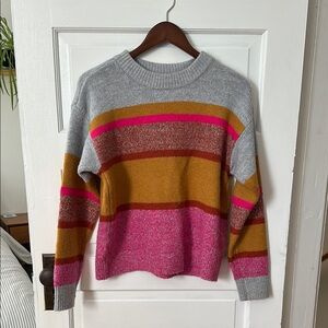 Lou & Grey by Loft Colorful Striped Sweater